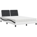  Okvir kreveta bez madraca Zadar bijeli i crni 140 x 190 cm od umjetne kože | shoptok.hr