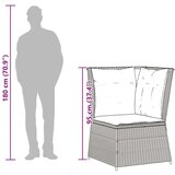  Kutna vrtna sofa s jastucima crna od poliratana | shoptok.hr
