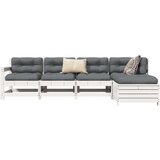  5-dijelni set vrtnih sofa bijeli od masivne borovine Cijene