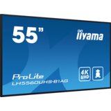 Iiyama monitor ProLite LH5560UHS-B1AG55" Diagonal Class (54.6" viewable) LED-backlit LCD display digital signage with built-in SoC media player 4K UHD (2160p) 3840 x 2160 edge-lit black matte finish LH5560UHS-B1AG - LH5560UHS-B1AG | Shoptok.si