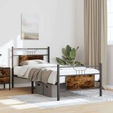 vidaXL Posteljni okvir brez vzmetnice hrast 75x190 cm inženirski les | Shoptok.si