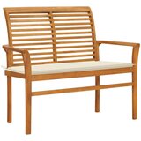  Klop s krem blazino 112 cm trdna tikovina Cene