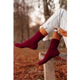 Milena Women's Wool Socks Burgundy | Shoptok.si