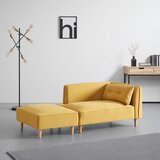 Bessagi Home počivalnik fanny, rumena, s taburejem | Shoptok.si