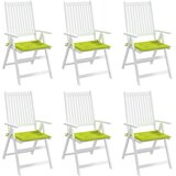  Jastuci za vrtne stolice 6 kom zeleni 40x40x4 cm od tkanine | shoptok.hr