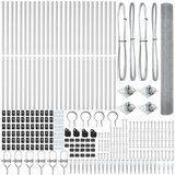 vidaXL zavarena žičana ograda s 13 šiljastih stupova 1.4x50 m od cinkovanog čelika | shoptok.hr