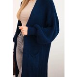 Kesi Włoski Long cardigan light navy blue | shoptok.hr