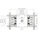 HAGOR BrackIT XXL HD II 65"-98" VESA do min. 200x200 max. 1000x600 nagibno, okretno, izvučeno | shoptok.hr