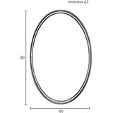 White Label Stensko ogledalo 60x80 cm Matz – | Shoptok.si