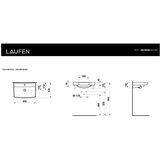 Laufen H8109560001041 Pro Nordic 60 x 42 cm pravokotni vgradni keramični umivalnik z odprtino za armaturo | Shoptok.si