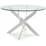 Marckeric Okrugao blagovaonski stol sa staklenom pločom stola 120x120 cm Ruth –