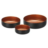  ZDJELE SET 3/1 INOKS CRNO/BRONČANE P1009