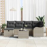  Sjedeća garnitura za vrt 7 kom. 6-Broj sjedala Svijetlo siva | shoptok.hr