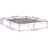  Dugi okvir kreveta bez madraca 140 x 220 cm od borovine | Eponuda.com
