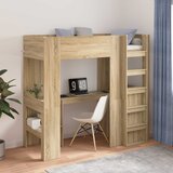  Okvir kreveta na kat s stolom Sonoma hrast 75 x 190 cm | shoptok.hr