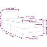  Posteljni okvir z vzmetnico Siva 90 x 190 cm Umetna koža | Shoptok.si