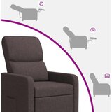  Fotelja s nagibom Tamno smeđa Tkanina | shoptok.hr