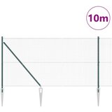 vidaXL Varjena Žična Ograja s 7 Količki Zelena 1.4x10 m Jeklo | Shoptok.si