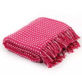 vidaXL Pamučni pokrivač na kvadratiće 125 x 150 cm ružičasti | shoptok.hr