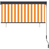 vidaXL zunanje rolo senčilo 140x250 cm belo in oranžno, (20831130) Cene