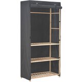 vidaXL Garderobna omara 3-nadstropna 79x40x170 cm sivo blago, (21271729) | Shoptok.si