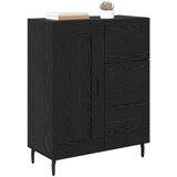 vidaXL Strani šal s predalom Črna Orehovina 69,5 x 34 x 90 cm | Shoptok.si