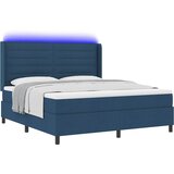  LED Box Spring Krevet s madracem Plava 180 x 200 cm tkanina | Eponuda.com