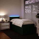 vidaXL Box spring krevet s madracem tamnozeleni 90x200 cm baršunasti | shoptok.hr