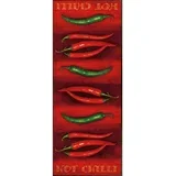 KUHINJSKI TEKAČ Hot Chilli 75/190 cm potiskano zelena, rdeča