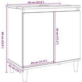 vidaXL Ormarić za sudoper Artisan hrast 58x33x60 cm izrađeno drvo | shoptok.hr
