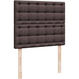 vidaXL Krevet box spring s madracem tamnosmeđi 120 x 190 cm od tkanine | shoptok.hr