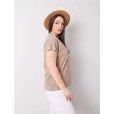 BASIC Feel Good T-shirt-RV-TS-6305.22P-dark beige | Shoptok.si