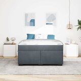  Krevetna konstrukcija Tamno siva 160 x 200 cm tkanina | shoptok.hr