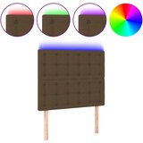 Maison Chic LED posteljno vzglavje - Vzglavna omarica temno rjavo 80x5x118/128 cm blago, (22078312) | Shoptok.si