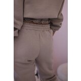 Kesi Insulated set with a short sweatshirt in dark beige color | shoptok.hr