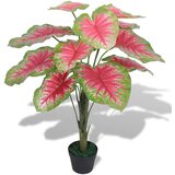 vidaXL Umjetni Kaladij s posudom 70 cm zeleno-crveni | shoptok.hr