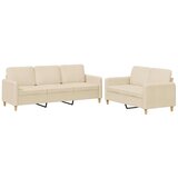  2-dijelni set sofa s jastucima krem od tkanine | shoptok.hr