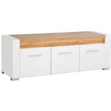 Mömax tv-element leonardo, bela, barva hrasta, led | Shoptok.si