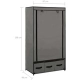  282460 Wardrobe Grey 87x49x159 cm Fabric | shoptok.hr