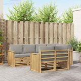  Set vanjskih sofa 7 kom. Bijela i svjetlosiva Poliester 247 x 128,5 x 73 cm | Shoptok.si