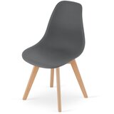 KITO stolica tamno siva / prirodne noge x 2 | shoptok.hr