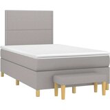  Box spring postelja z vzmetnico svetlo siva 120x200 cm blago, (20724050) | Shoptok.si
