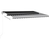 vidaXL Tenda na ručno uvlačenje s LED svjetlima 4 x 3 m antracit | shoptok.hr