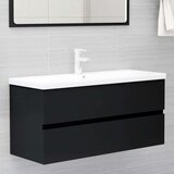 vidaXL Ormarić za umivaonik crni 100 x 38,5 x 45 cm od iverice Cijene