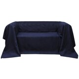 vidaXL Prekrivač za Kauč Mikro-fiber Tamno Plavo 270 x 350 cm cijene