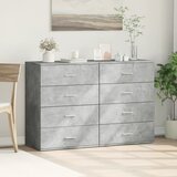  Komoda 2 kom siva boja betona 60x39x80 cm od konstruiranog drva | Eponuda.com