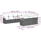  10-dijelni set vrtnih sofa s jastucima bež od poliratana | shoptok.hr