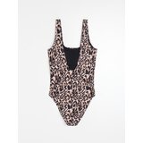 Sinsay Jednodijelni kupaći kostim s leopard printom | shoptok.hr
