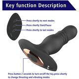 Aixiasia Roy - Radijsko vodeni analni vibrator z možnostjo polnjenja (črn) | Shoptok.si