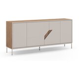 Marckeric Krem/u prirodnoj boji komoda u dekoru hrasta 180x80x40 cm Lilou – | shoptok.hr